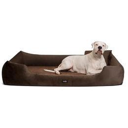 tierlando® Vincent Orthopädisches Hundebett High-Tech-Velours Triton und Cord – Bild 1 von 7