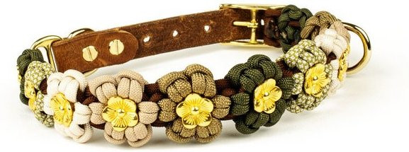 Produktbild von Tierluxe Hunde-Halsband Blumen Paracord handgemacht