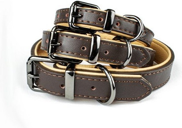 Produktbild von Tierluxe Hunde-Halsband Klassiker Leder Braun