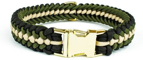 Produktbild von Tierluxe Hunde-Halsband Leo Paracord mit Schnellverschluss Schwarz