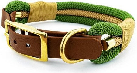 Produktbild von Tierluxe Hunde-Halsband Tau Seil Grün und Gold