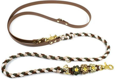 Produktbild von Tierluxe Hundeleine Blumen aus Paracord und Biothane