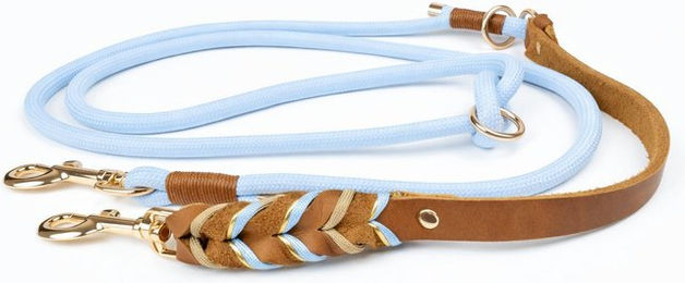 Tierluxe Hundeleine Geflecht, Geflochtene Lederleine mit Paracord – Bild 1 von 3