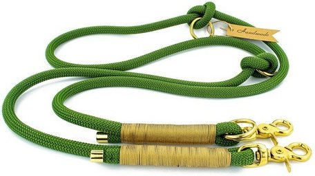 Produktbild von Tierluxe Hundeleine Tau Seil Grün und Gold