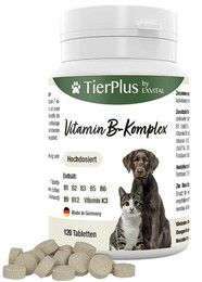 Produktbild von Tierplus Vitamin B Komplex für Hunde & Katzen - 120 Stk.