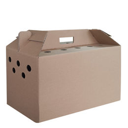 Produktbild von Tiertransportbox für Kleintiere – stabiler Karton mit Luftlöchern & doppeltem Boden – 48 x 30 x 24 cm