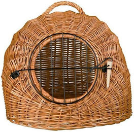 Produktbild von Tiertransportbox Korbhöhle aus Weide mit Metallgitter