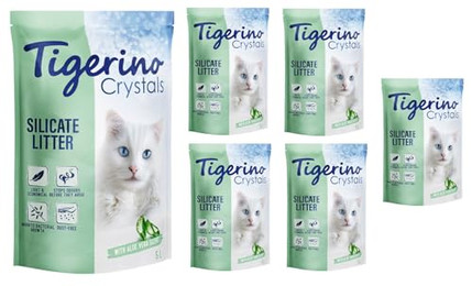 Produktbild von Tigerino Crystals Katzenstreu Aloe-Vera-Duft - 6 x 5 l