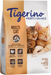 Produktbild von Tigerino Performance Multi Cat Katzenstreu Babypuderduft - 2 x 12 l