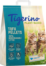 Produktbild von Tigerino Plant-Based Tofu Katzenstreu Sensitive parfümfrei - 11 l