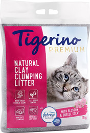 Produktbild von Tigerino Premium Katzenstreu Febreze Frischer Blütenduft - 12 kg