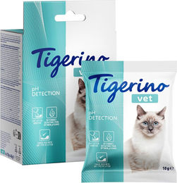 Produktbild von Tigerino VET Katzenstreu-Zusatz - pH-Wert Bestimmung im Katzenurin - 4 x 10 g