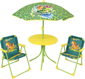 Produktbild von Tisch + 2 Stühle + Kindersonnenschirm Fun House Jurassic World