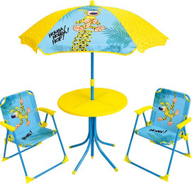 Produktbild von Tisch + 2 Stühle + Kindersonnenschirm Fun House Marsupilami