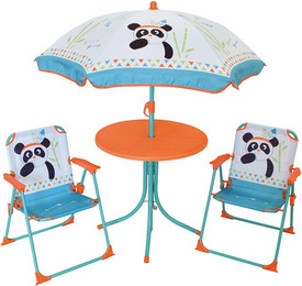 Produktbild von Tisch mit 2 Stühlen und Kindersonnenschirm Jemini Indian Panda