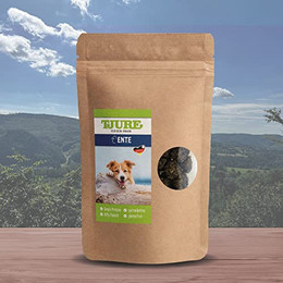 Produktbild von TJURE Hund Snack Ente - 150 g