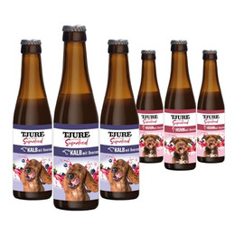 Produktbild von TJURE Hund Superfood Mixbox Huhn & Kalb Flüssignahrung - 6 x 220 ml