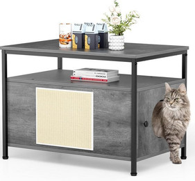 Produktbild von TLGREEN Katzentoilette Katzenklo Schrank mit Regal