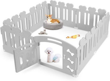 Produktbild von TLGREEN Welpenlaufstall aus Kunststoff 60 cm hoch