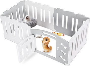 Produktbild von TLGREEN Welpenlaufstall Hundekäfig 60 cm hoch