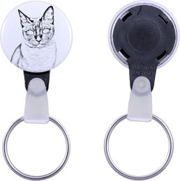 Produktbild von Tonkinese Cat - handmade keychain with a cat portrait, purse charm, product of the Art-Dog brand.