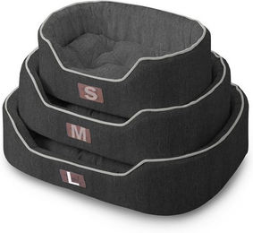 Produktbild von TopMeow Hundebett mit Rand aus grobem Leinen