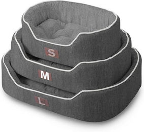 Produktbild von TopMeow Hundebett mit Rand aus Jutestoff