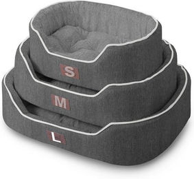 Produktbild von TopMeow Hundebett mit Rand aus Jutestoff