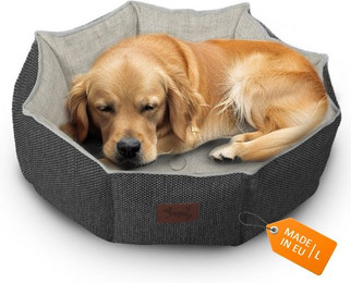 Produktbild von TopMeow Hundebett mit Rand aus Leinenstoff