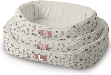 Produktbild von TopMeow Hundebett mit Rand aus Leinenstoff