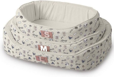 Produktbild von TopMeow Hundebett mit Rand aus Leinenstoff