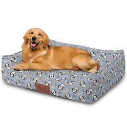 Produktbild von TopMeow Orthopädisches Hundebett aus Canvas mit Schaumstofffüllung