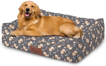 Produktbild von TopMeow Orthopädisches Hundebett aus Canvas mit Schaumstofffüllung