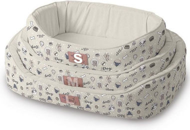 Produktbild von TopMeow Tierbett Hundebett mit Rand Leinenstoff