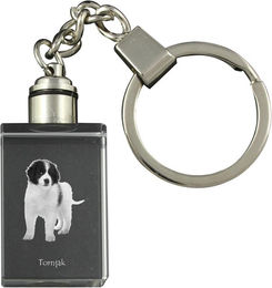 Produktbild von Tornjak, Bosnian And Herzegovinian - Croatian Shepherd Dog - Crystal key ring with dog photo, illuminated key ring, unique gift by Art-Dog brand transparent