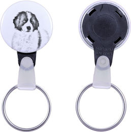 Produktbild von Tornjak, Bosnian And Herzegovinian - Croatian Shepherd Dog - keychain with a dog portrait, pendant with the brand's own Art-Dog graphics