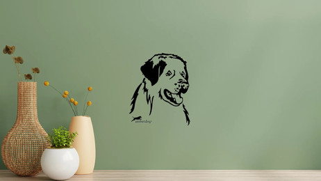 Produktbild von Tornjak Kopf Wandtattoo Wandbild Wandsticker Wandaufkleber Wanddekoration