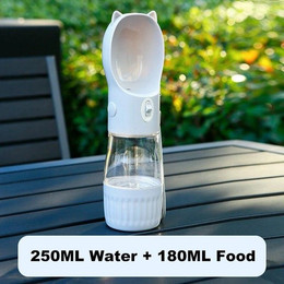 Produktbild von Tragbare Hundewasserflasche mit Futterbecher - 1 Stk.