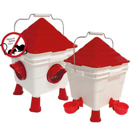 Tränkeeimer für Geflügel 8 Liter + Futterautomat 6 kg - eckig - Spar Set – Bild 1 von 8