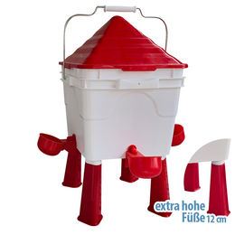 Produktbild von Tränkeeimer für Geflügel - eckig - 8 Liter mit 12 cm Füßen - Hühner Tränke