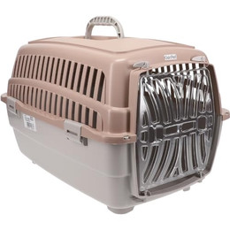 Produktbild von Transportbox für Hunde, Katzen und Kaninchen mit Lüftungsschlitzen und sicherem Schloss