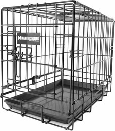 Produktbild von Transportbox für Hunde und Katzen aus Metall mit 2 Türen + Gitter Martin Sellier