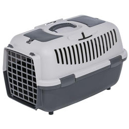 Produktbild von Transportbox Hundebox Katzenbox hellgrau-dunkelgrau 54,5 x 34 x 34 cm
