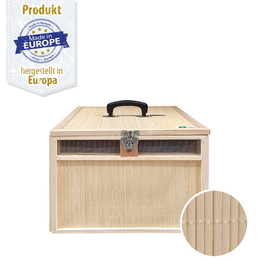 Produktbild von Transportkiste - Transportkorb - Bambuskorb - 2 Abteilungen groß