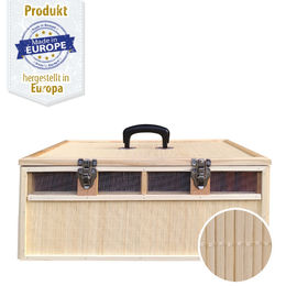 Produktbild von Transportkiste - Transportkorb - Bambuskorb - 4 Abteilungen - klein