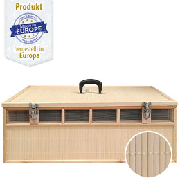 Produktbild von Transportkiste - Transportkorb - Bambuskorb - 6 Abteilungen - klein