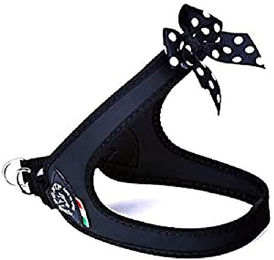 Produktbild von Tre Ponti Easy Fit Fashion Polka Dot Bow Hundegeschirr schwarz