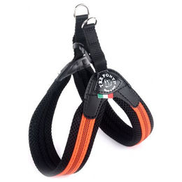 Tre Ponti Easy Fit Soft Mesh Geschirr mit Click-Verschluss orange – Bild 1 von 3