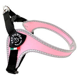 Produktbild von Tre Ponti RP250 Easy Fit Classic Hundegeschirr mit verstellbarem Bauchgurt und reflektierendem Rand rosa