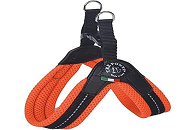Produktbild von Tre Ponti TF220 Easy Fit Soft Mesh Geschirr mit Click-Verschluss orange Größe 3